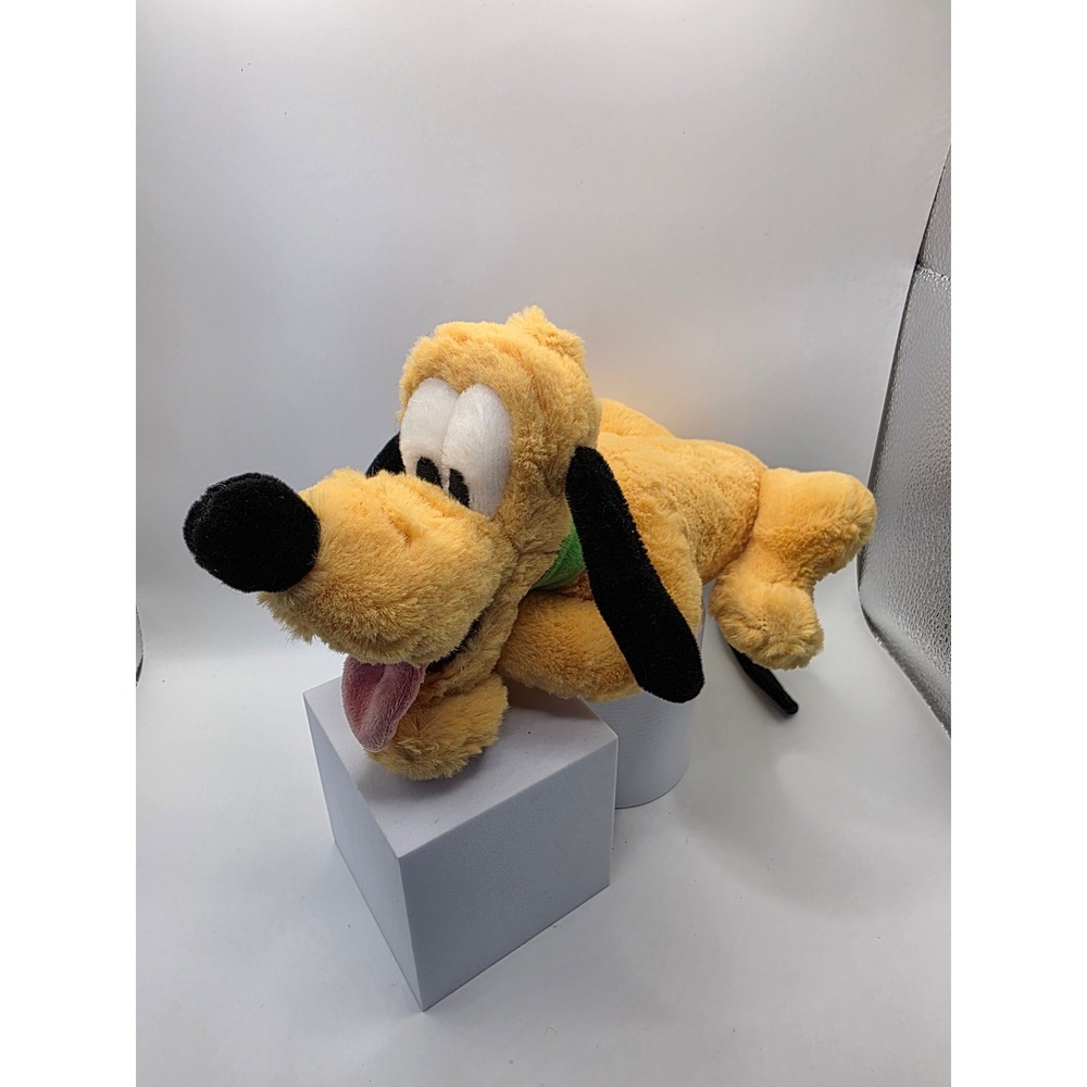 Disney Parks Pluto Large Plush Stuffed Animal Dog Laying Authentic Original